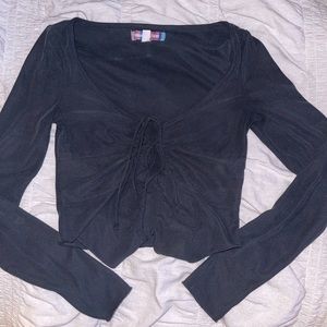 Urban Outfitters Long sleeve tie top